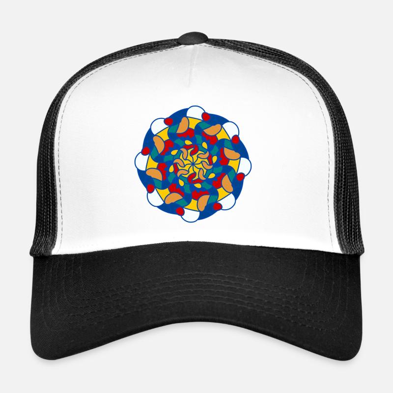 Helles Kaleidoskop-Mandala Trucker Cap