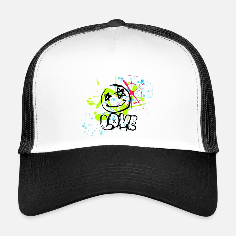 Neon Splatter Chaos Trucker Cap