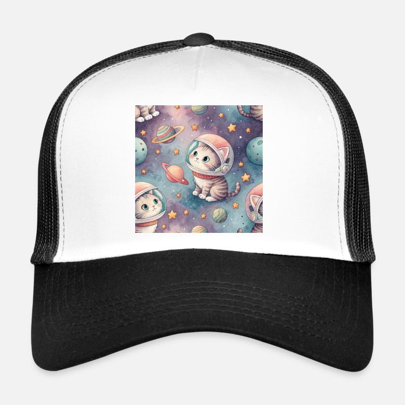 Cosmic Kitten in Orbit Trucker Cap