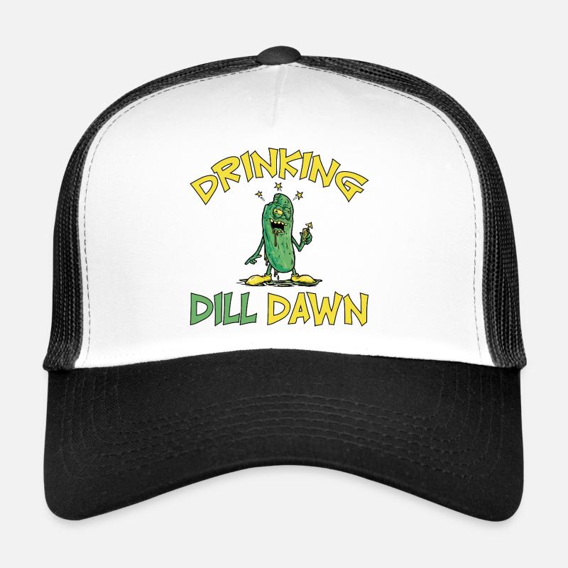 Drinking Dill Dawn Drunk Cucumber Dill Cucumber Trucker Cap
