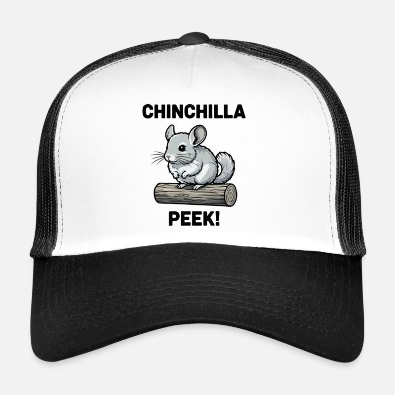Chinchilla Peek Rongeur Fourrure Buche Casquette trucker 