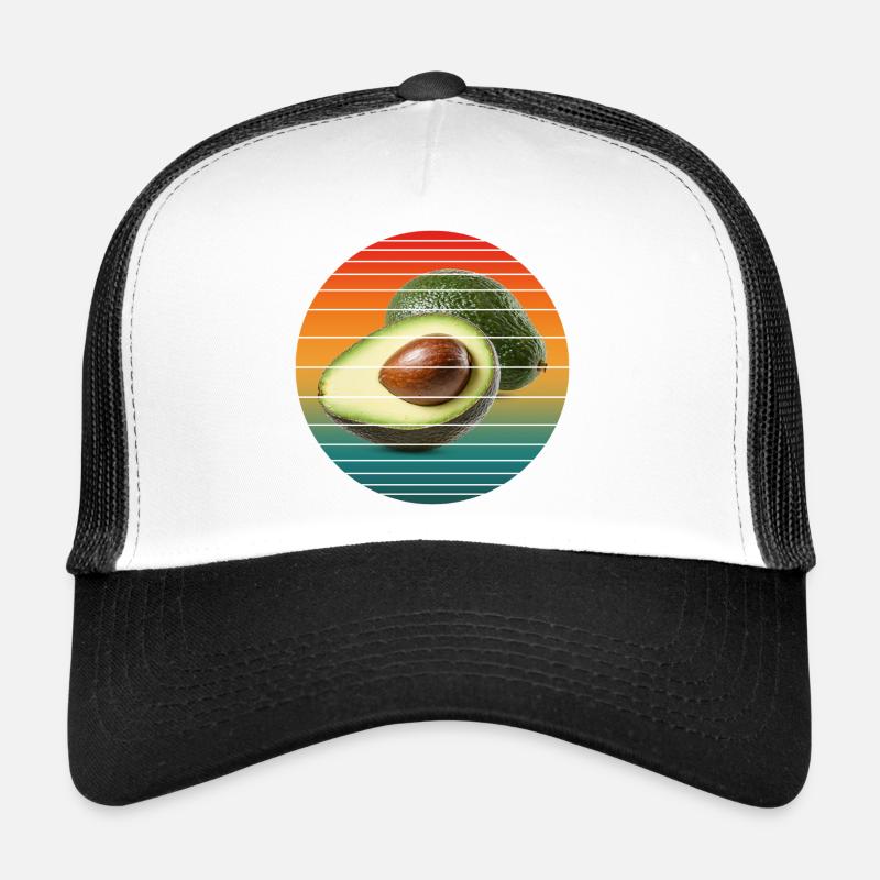 Avocadofrucht - Trucker Cap - Weiß/Schwarz