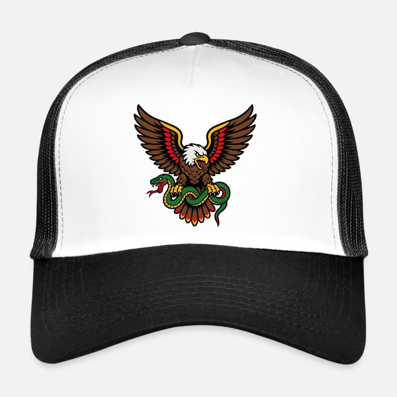 Aigle et serpent style tattoo old school Casquette trucker 