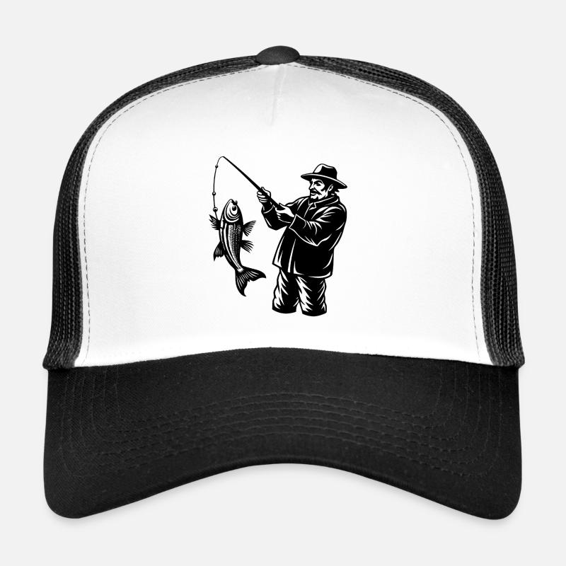 Un pêcheur a attrapé un poisson Casquette trucker 