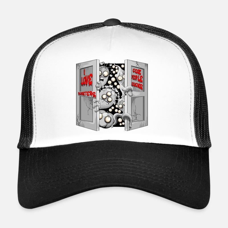 J’adore les monstres parce que les gens sont nuls Casquette trucker 