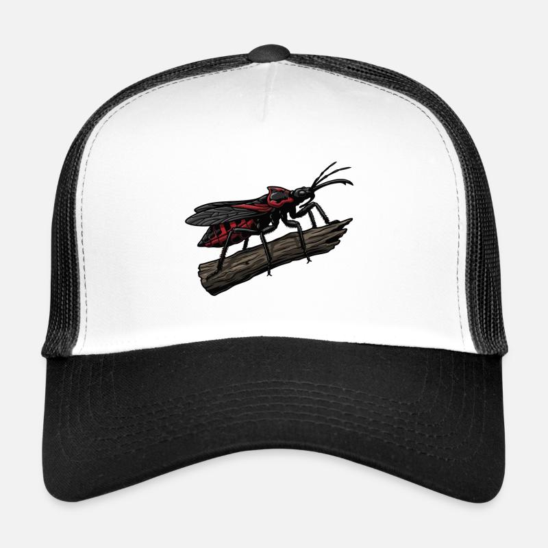 Bug Assassin Bug Hunter Red Strike Tattoo Trucker Cap