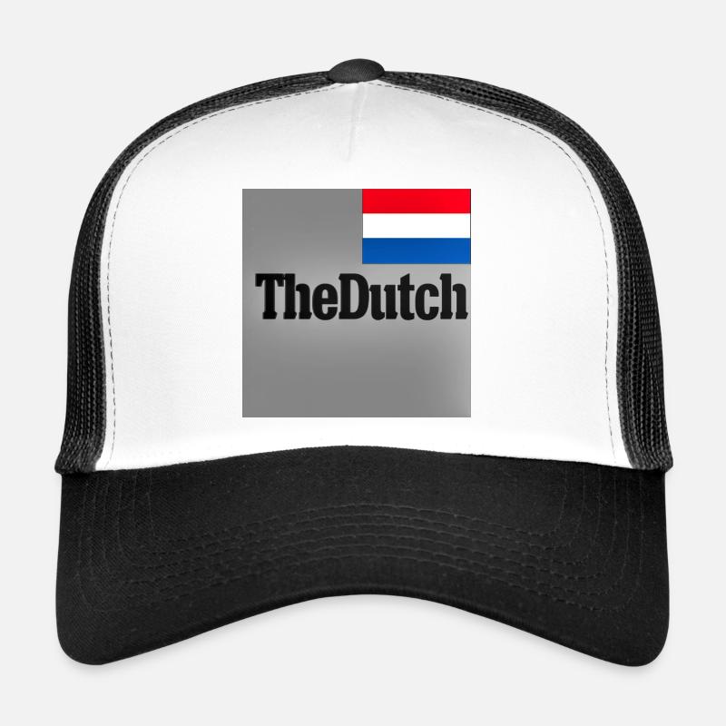 Le drapeau typographique néerlandais Casquette trucker 