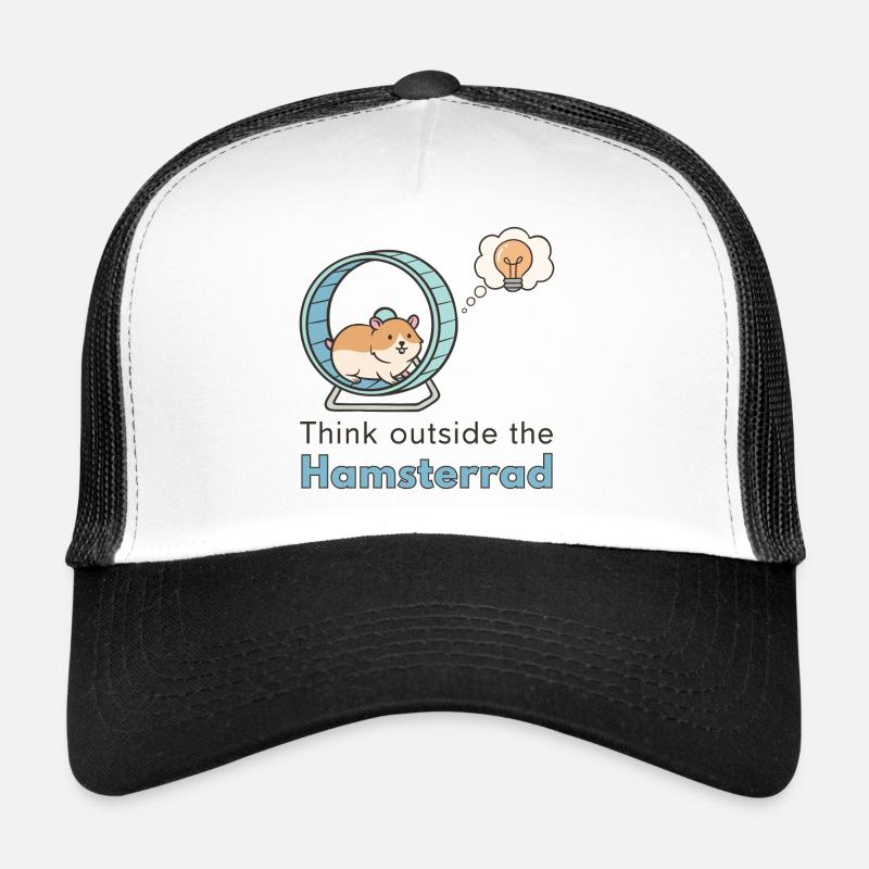 Think outside the Hamsterrad, think outside - Trucker Cap - white/black