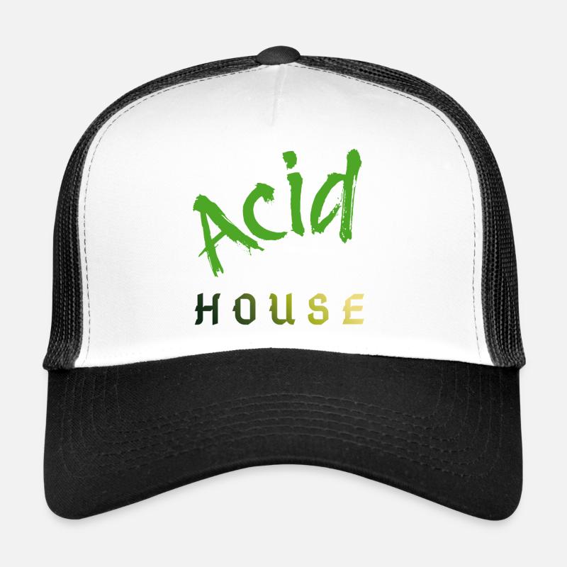 Acid House - Casquette trucker - blanc/noir