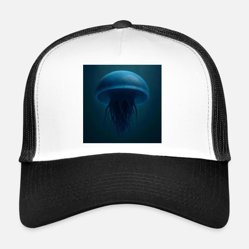 Midnight blue jellyfish Trucker Cap