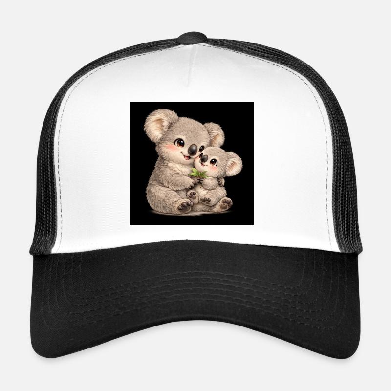 Mama Koala mit ihrem Baby - Trucker Cap - Weiß/Schwarz