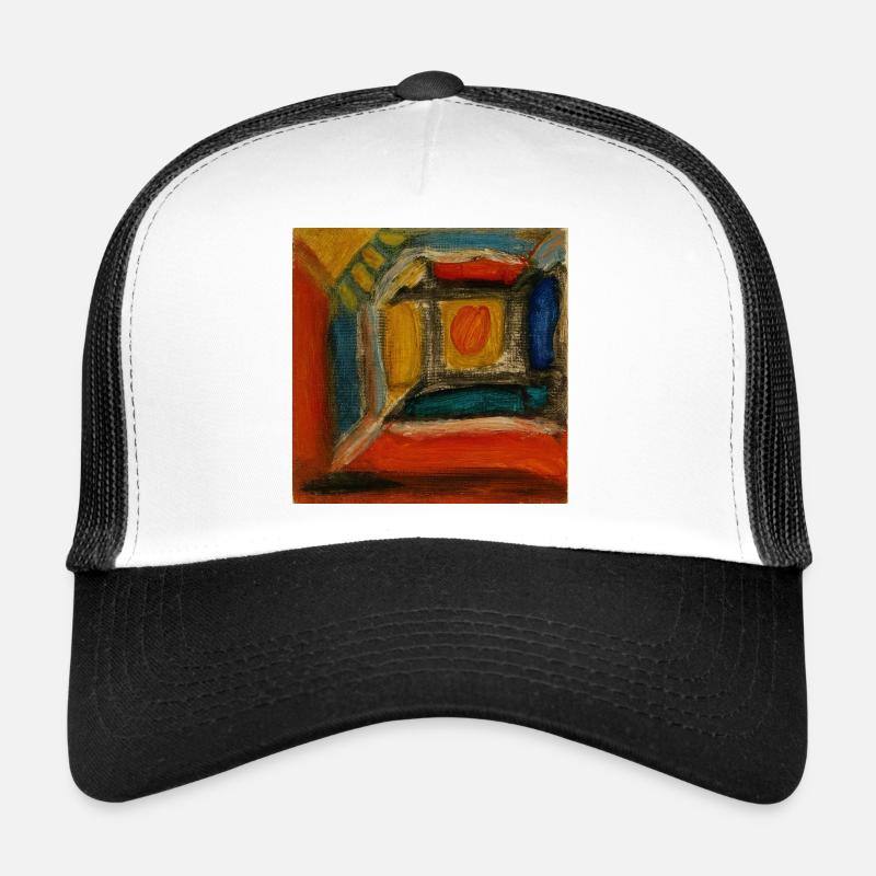 Colored Interior Fragment Trucker Cap