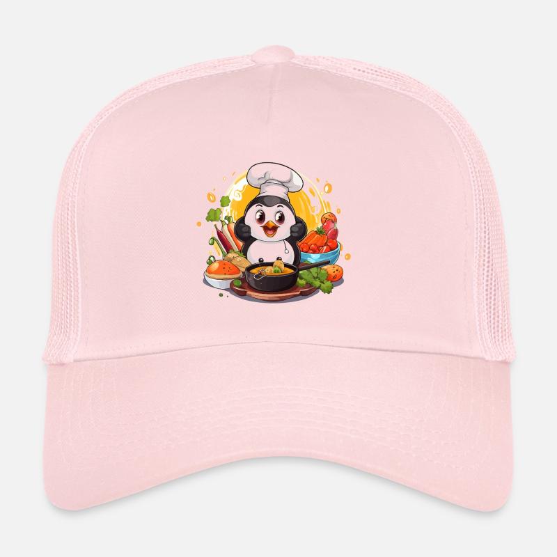 Kitchen Penguin Culinary Art Trucker Cap