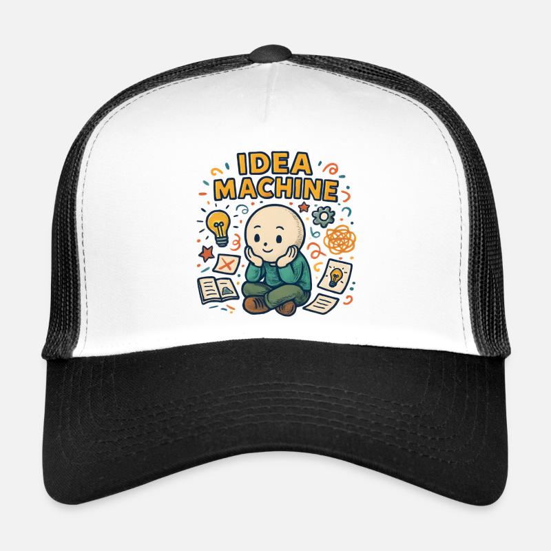 Dessin animé Machine à idées Casquette trucker 