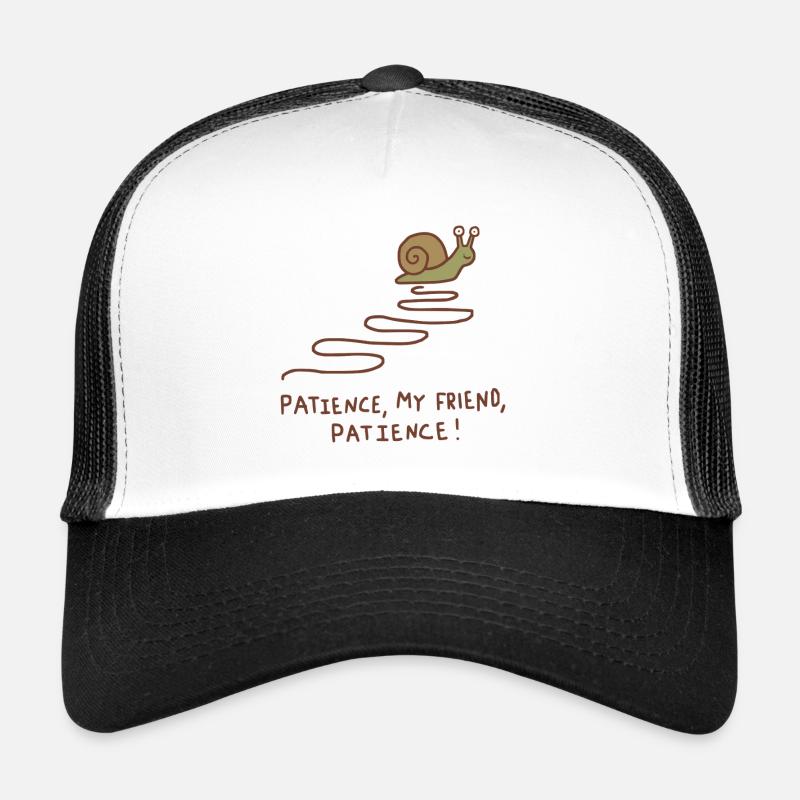 Patience Snail - Trucker Cap - white/black
