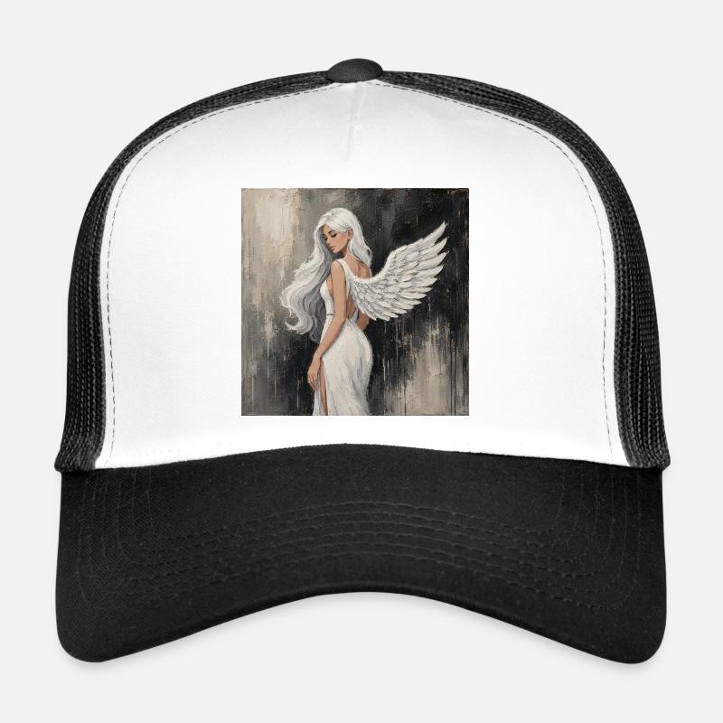 Himmelsengel in Weiß - Trucker Cap - Weiß/Schwarz
