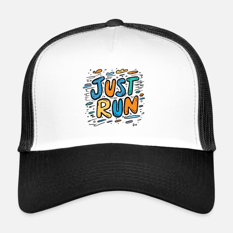 Just Run Graffiti: Colorful Running Joy Trucker Cap