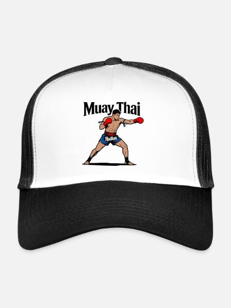 Muay Thai Kickboxing - Trucker Cap - white/black - Front