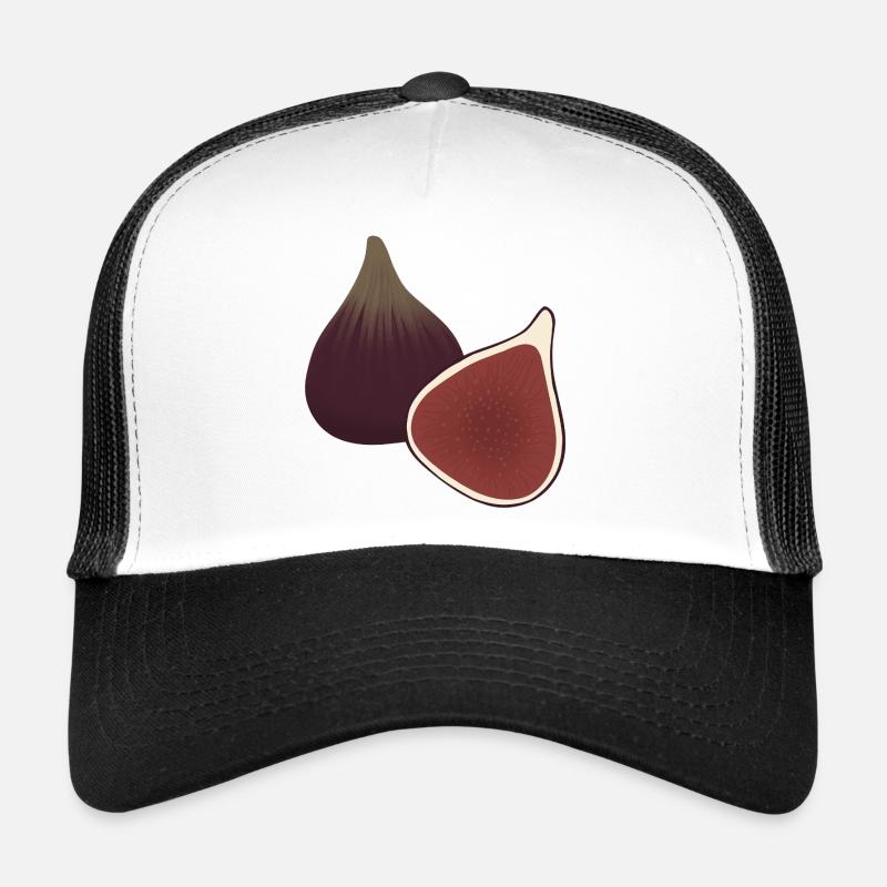 Estampe botanique de tranche de figue Casquette trucker 