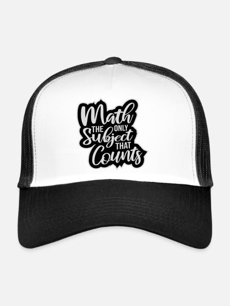 Math The Only Subject That Counts Nerd Mathe Logo - Trucker Cap - white/black - Front