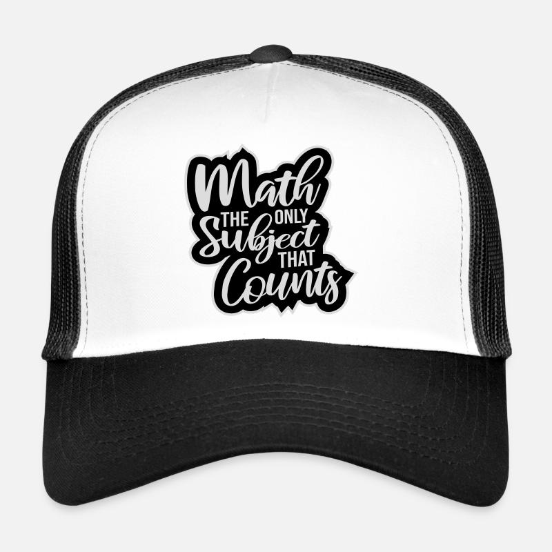 Math The Only Subject That Counts Nerd Mathe Logo Trucker Cap