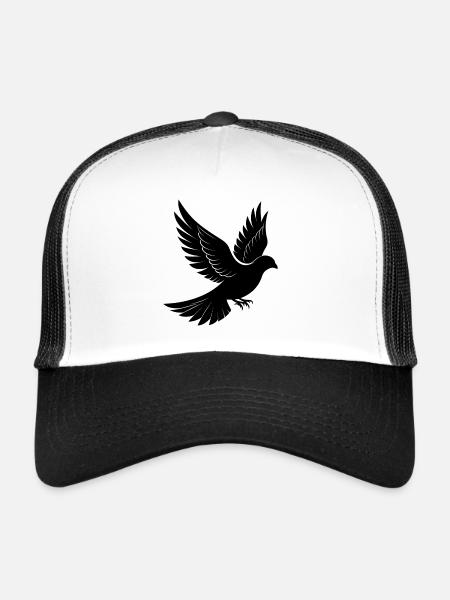 Fliegende Taube - Trucker Cap - Weiß/Schwarz