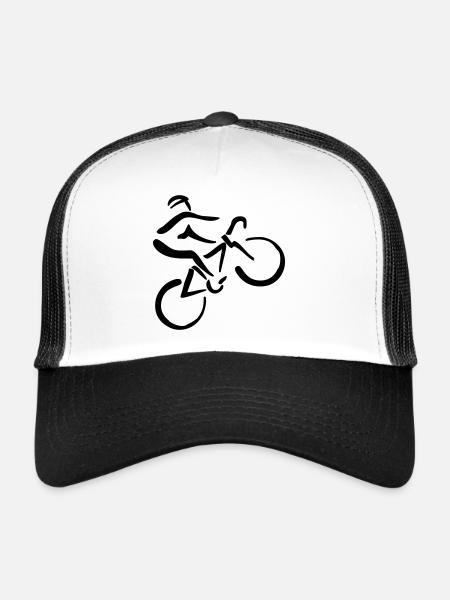 Bicycle riders - Trucker Cap - white/black - Front