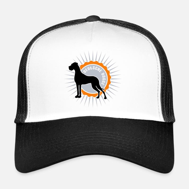 German mastiff stellar script - Trucker Cap - white/black