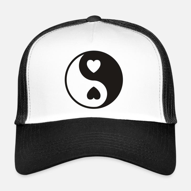 Ying Yang Coeurs Casquette trucker 