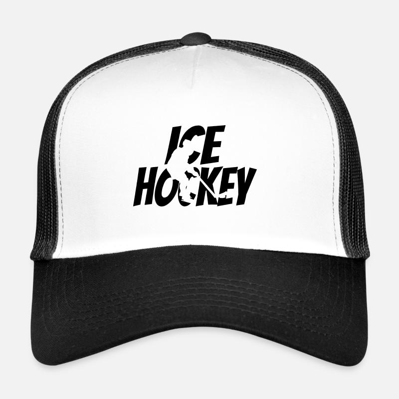 Eishockey - Trucker Cap - Weiß/Schwarz
