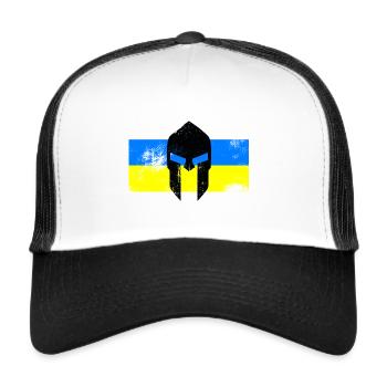Ukraine Sparta Scratches - Trucker Cap - Weiß/Schwarz - Vorne