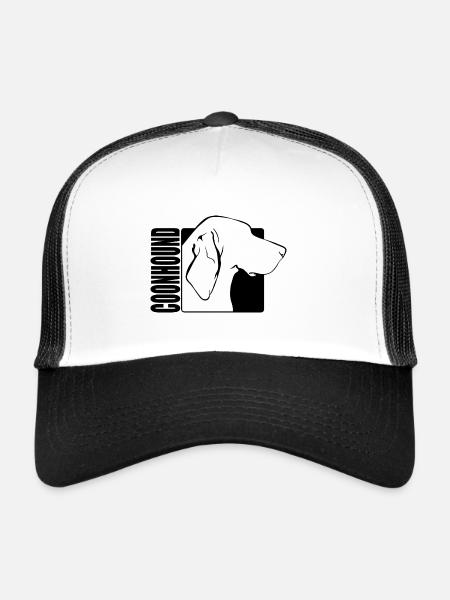 Coonhound Profile Dogs Dog Wilsigns - Trucker Cap - white/black - Front