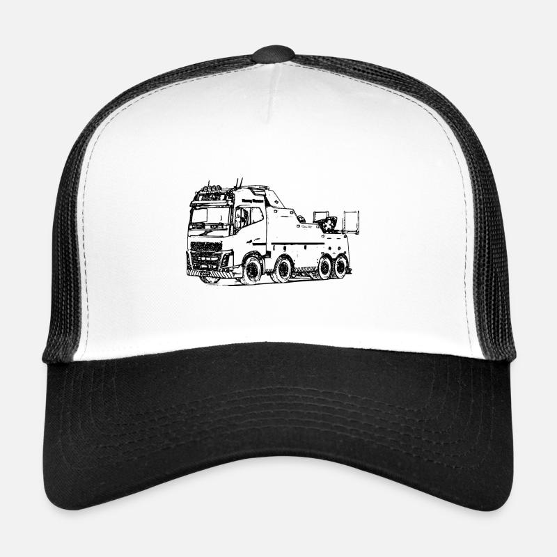 Abschlepper Abschleppwagen LKW Abschleppdienst - Trucker Cap - Weiß/Schwarz