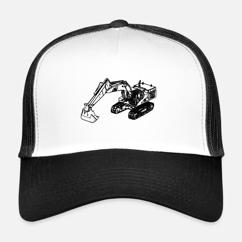 Bagger Kettenbagger Schaufelbagger schwarz Trucker Cap