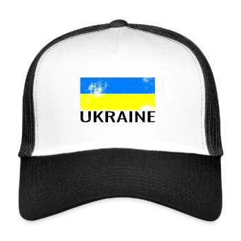 Ukraine used - Trucker Cap - Weiß/Schwarz - Vorne