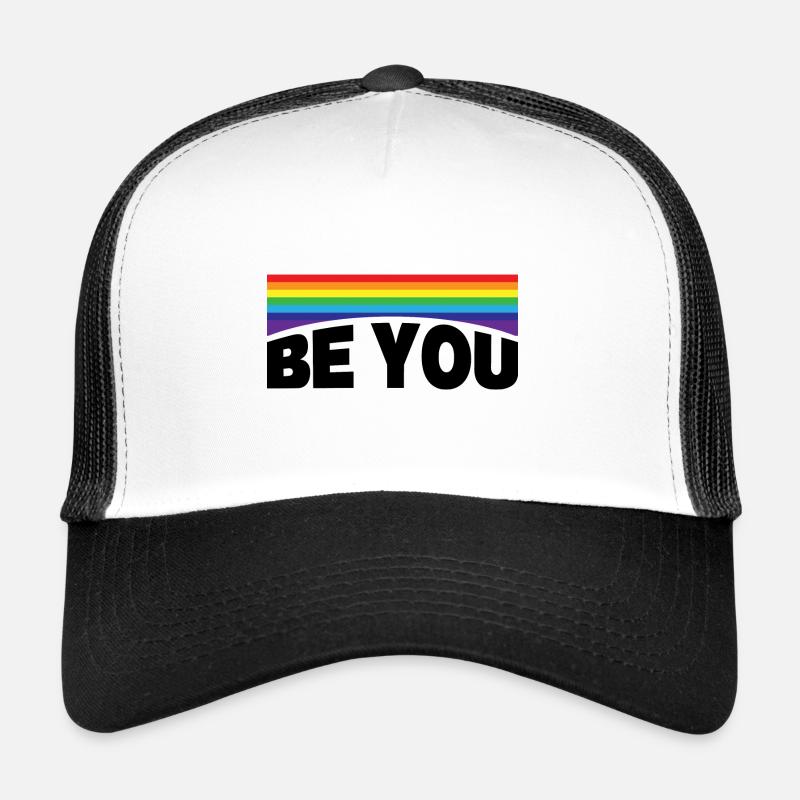 Be you LGBT Saying Gift Pride Rights Trucker Cap