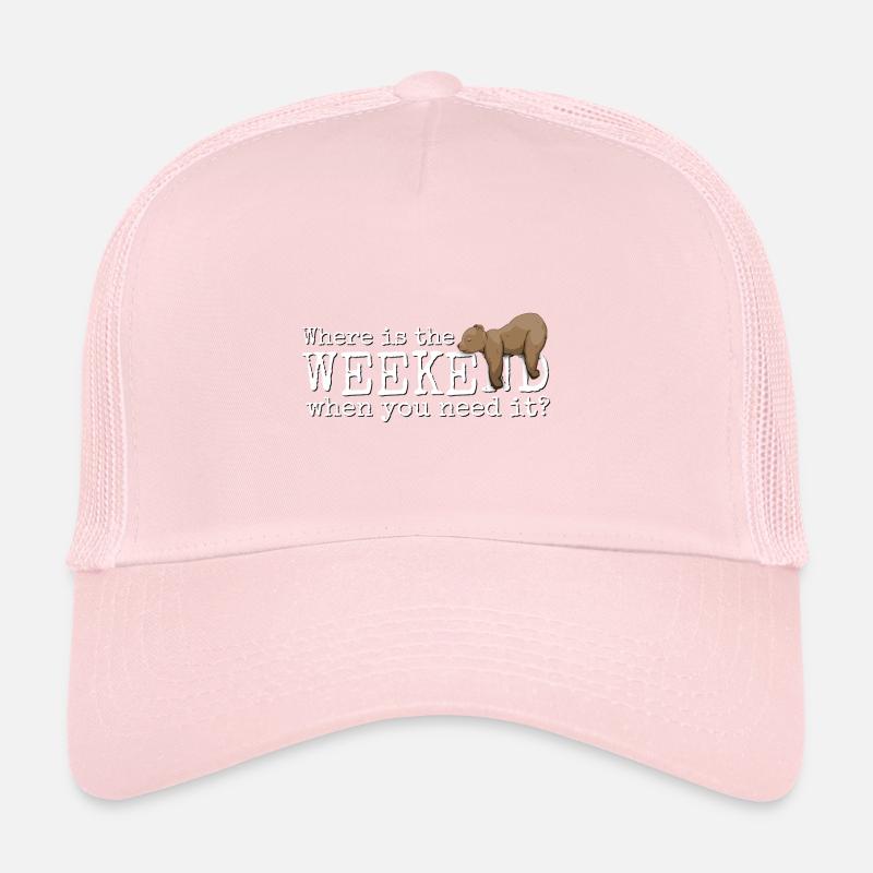 Where is the Weekend? Sleep Bear Weekend Fun Trucker Cap