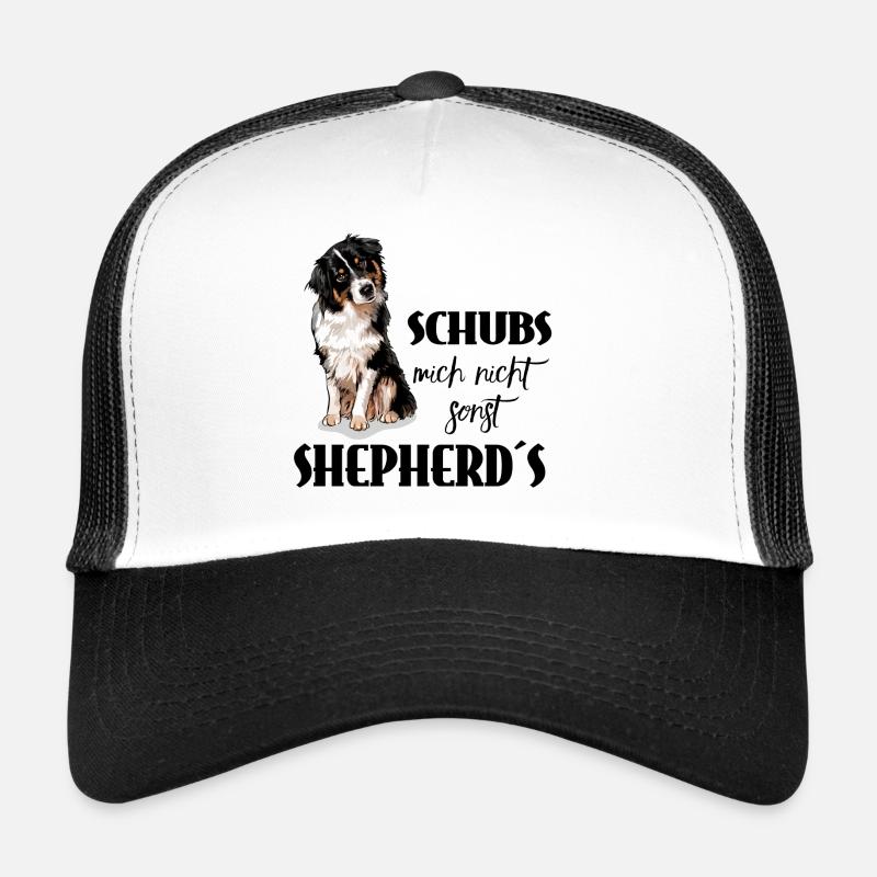 AUSTRALIAN SHEPHERD - Schubs mich nicht - Trucker Cap - Weiß/Schwarz
