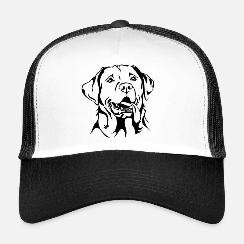 LABRADOR Retriever Hunde Hund Wilsigns Labbi - Trucker Cap - Weiß/Schwarz