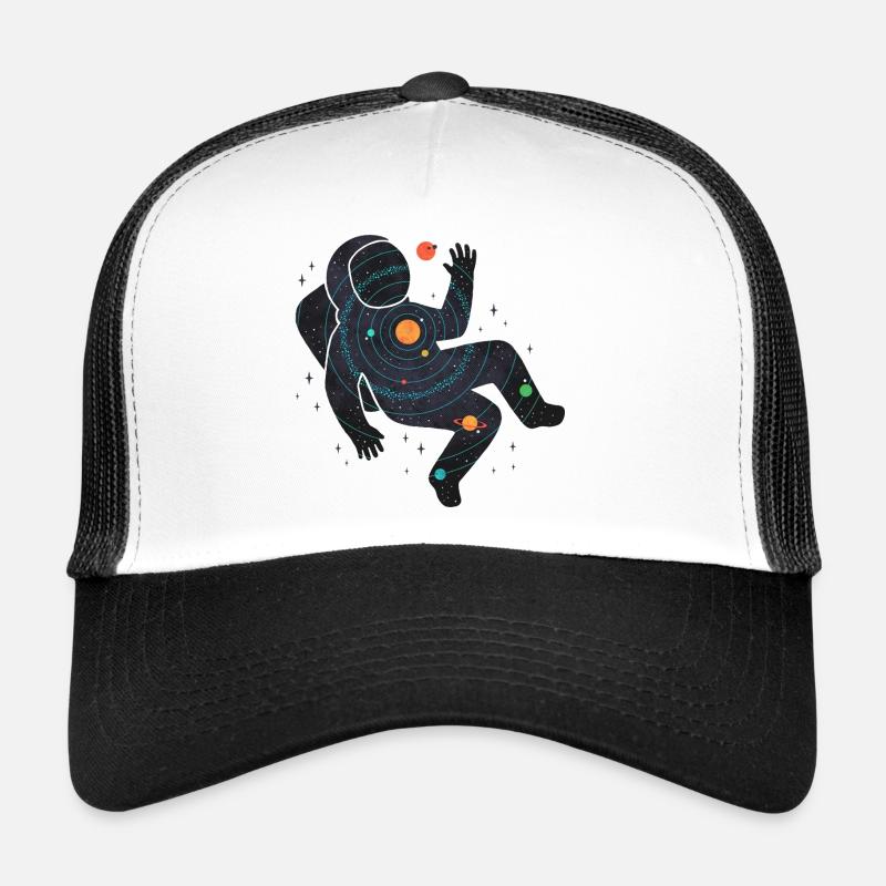 Astronaute Space Graphic - Casquette trucker  - blanc/noir