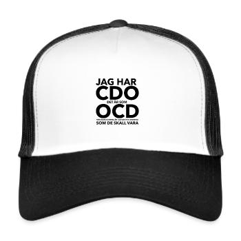OCD - Zwangsstörung. OCD - Trucker Cap - Weiß/Schwarz - Vorne