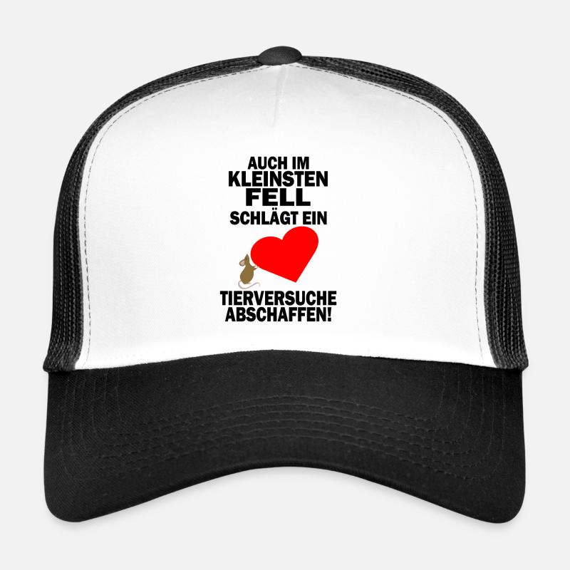 Tierversuche Abschaffen Tierschutz Umweltschutz - Trucker Cap - Weiß/Schwarz