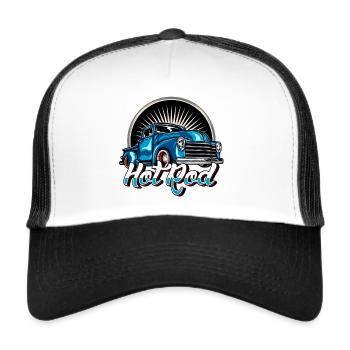 Hot rod Vintage California Summer 1003 - Casquette trucker  - blanc/noir - Devant