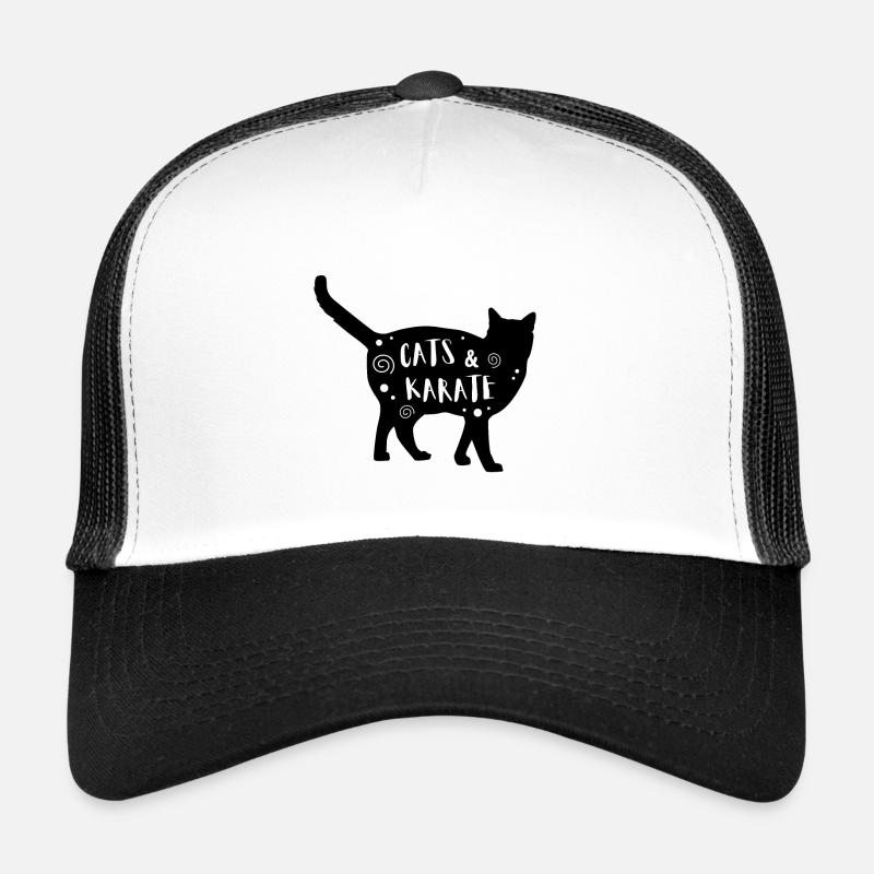 Katzen & Karate - Trucker Cap - Weiß/Schwarz
