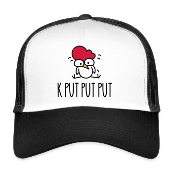 The funny chicken is tired - Trucker Cap - white/black - Front