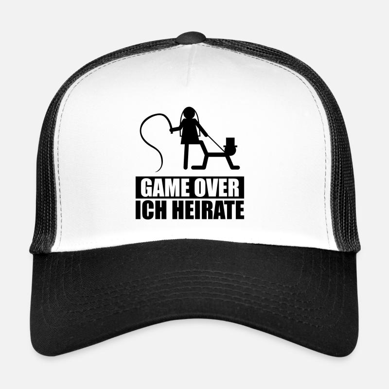 Game over ich heirate Braut Geschenk Hochzeit Ehe Trucker Cap