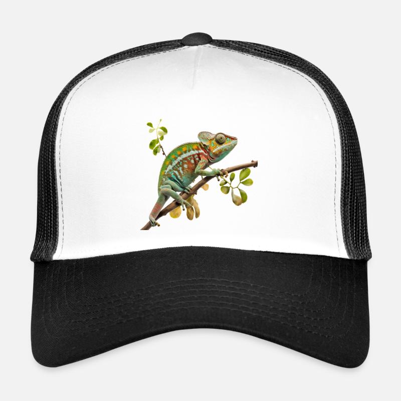 Der Chamäleon-Look - Trucker Cap - Weiß/Schwarz