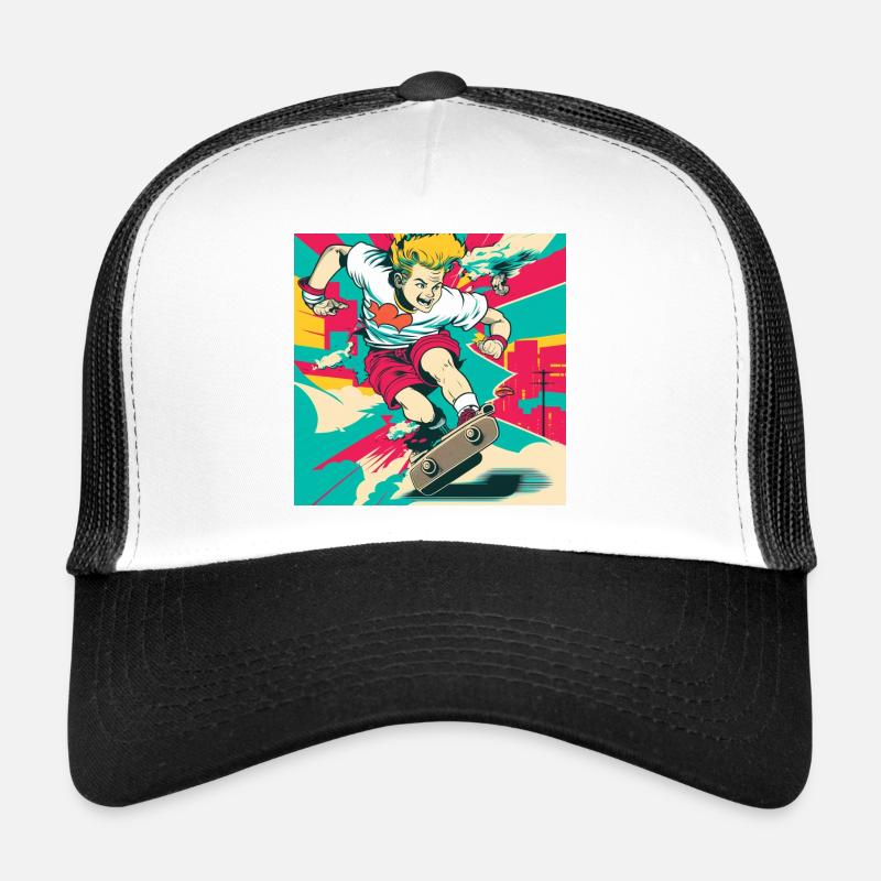 Skater Boy - Trucker Cap - Weiß/Schwarz