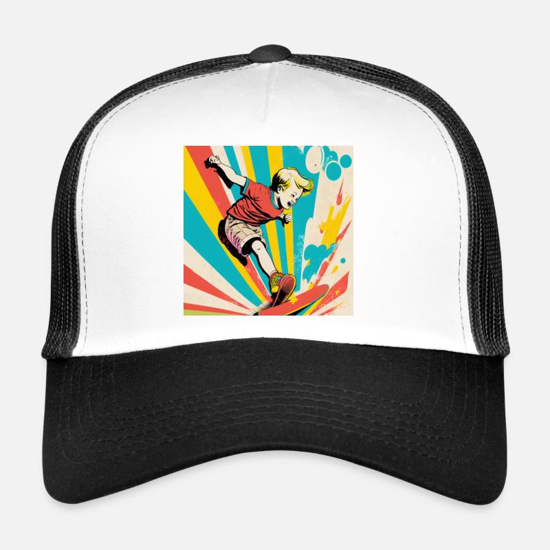 Skater Boy - Trucker Cap - Weiß/Schwarz