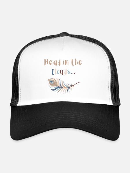 Head in the clouds - Kopf in den Wolken - Trucker Cap - white/black - Front